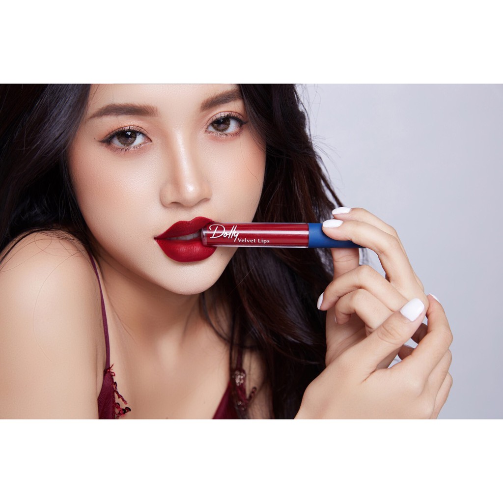 Son Cao Cấp - Dolly Velvet Blue Lipstick [CLASSIC 2021] Màu Đỏ Rượu