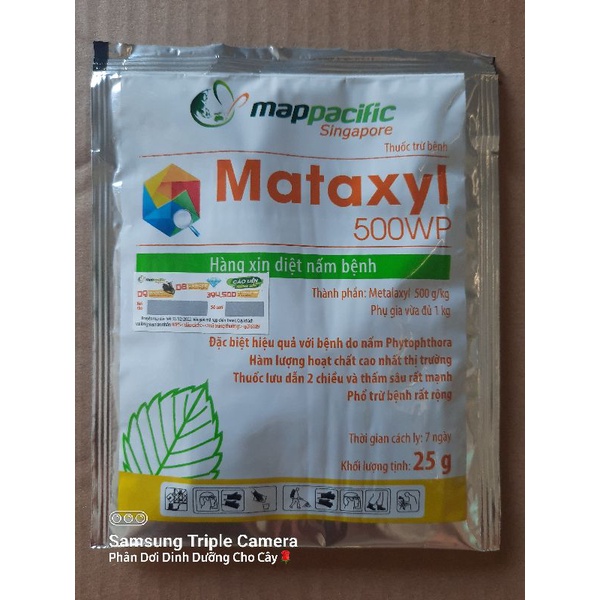 Chế phẩm diệt trừ nấm bệnh Mataxyl 500WP 25gr Hàng xịn diệt nấm bệnh