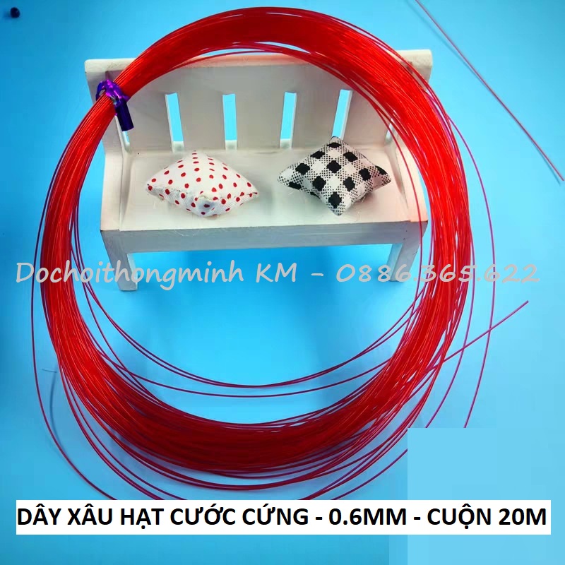 Dây cước chun, dây thủy tinh hình tròn co dãn xâu hạt xâu vòng đan vòng, dụng cụ đồ handmade