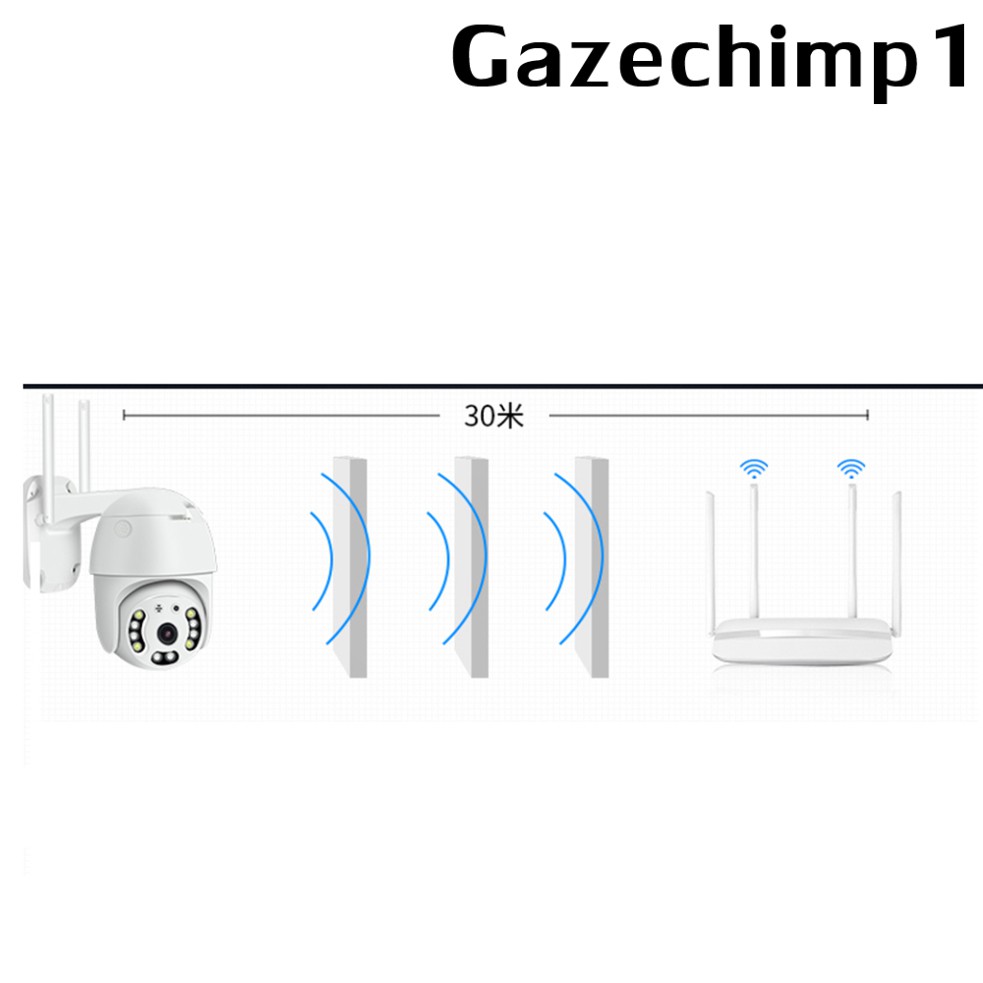 Camera An Ninh Gazechimp1) Hd 1080p Wifi P2P Ptz Max 128g Tf Và Phụ Kiện