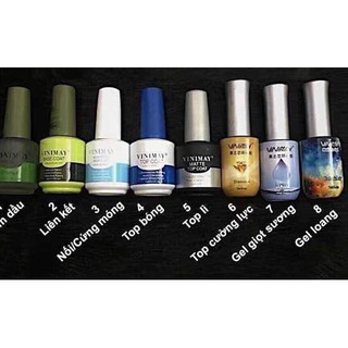 Sơn gel bóng liên kết top vinimay kiềm dầu,gel loang giá sỉ phụ kiện nail đồ nail giá rẻ hoài út Nail Store - Phụ kiện n