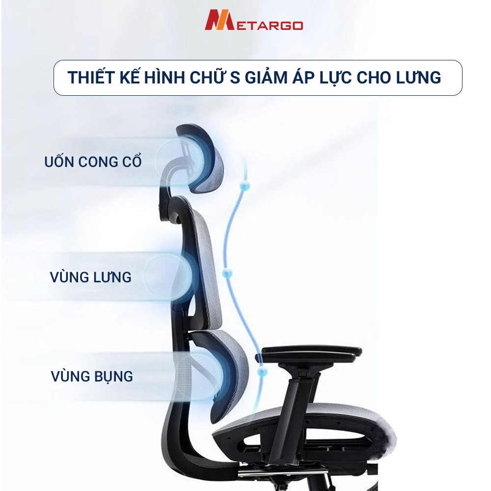 [Mã SKAMSALE03 giảm 10% tối đa 50K đơn 200K] Ghế Văn Phòng Công Thái Học K80G Bảo Vệ Cột Sống (Có video sản phẩm)