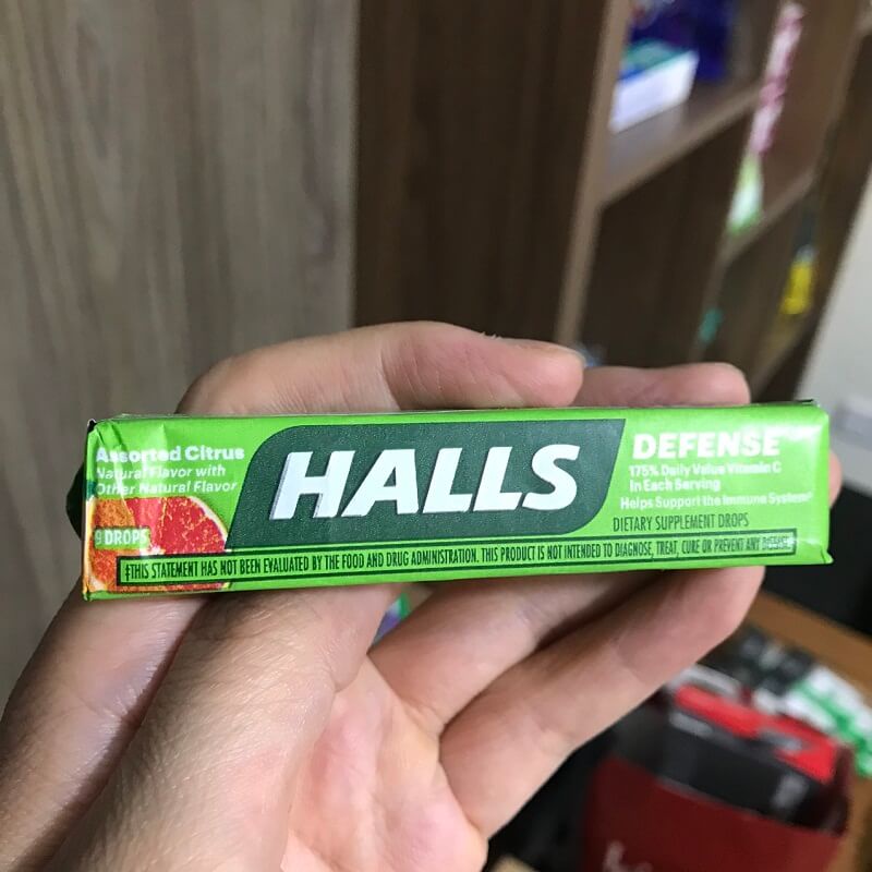 Kẹo Halls không đường nhập Mỹ