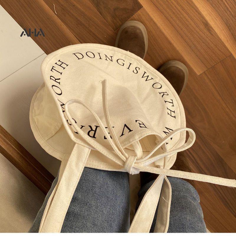 Túi xách AHA official vải canvas đeo một bên vai phong cách niche kiểu mới