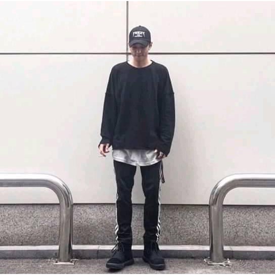 [ĐỦ SIZE] Áo sweater đen trơn basic black sweater unisex