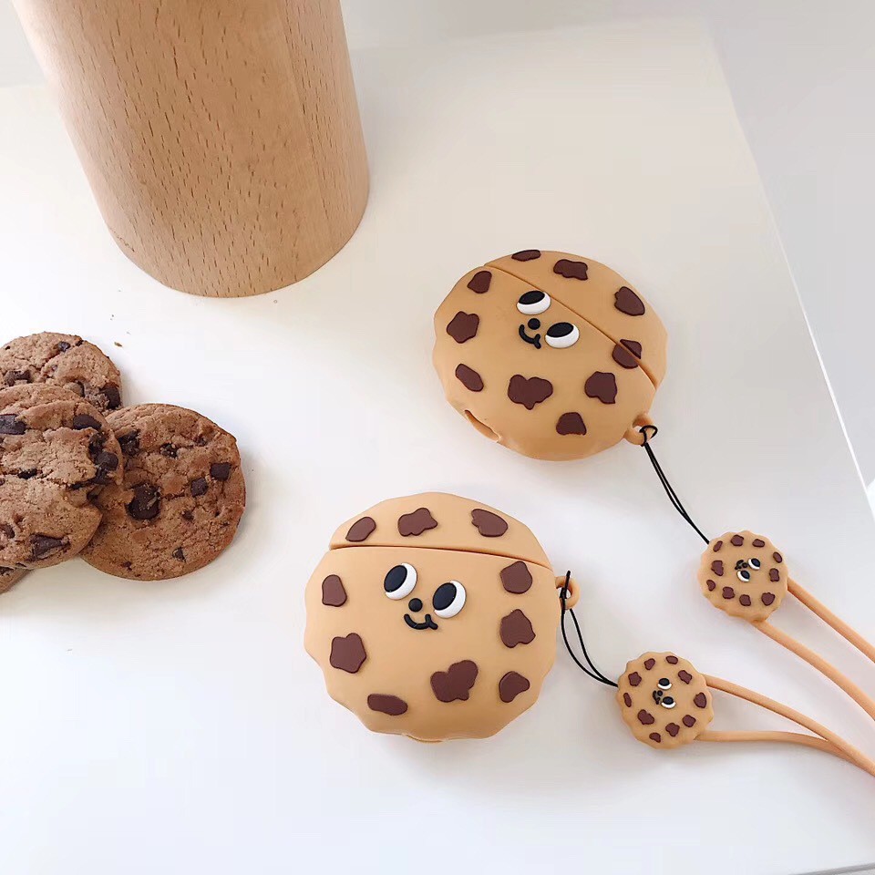 Ins popular biscuits airpods case airpods pro case Emojis cookie airpods 1 2 pro protective cover