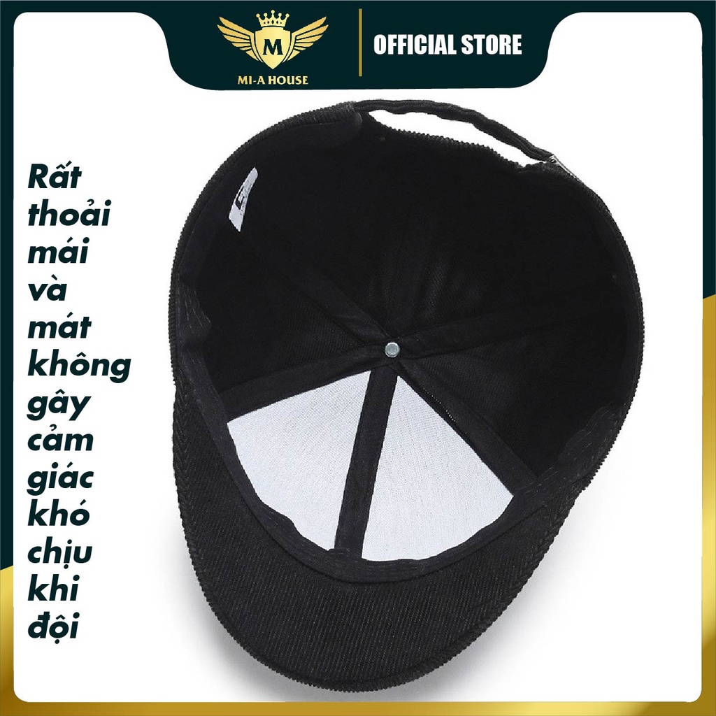 Mũ lưỡi trai lưỡi ngắn, mũ vành ngắn chất nhung tăm siêu rẻ đẹp thoáng mát nhiều màu