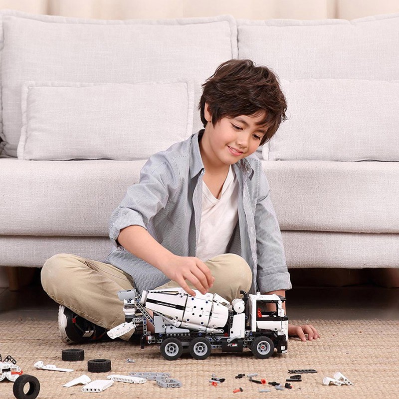 Lego lắp ráp Xe Bồn Mijia Mitu Engineering Mixer