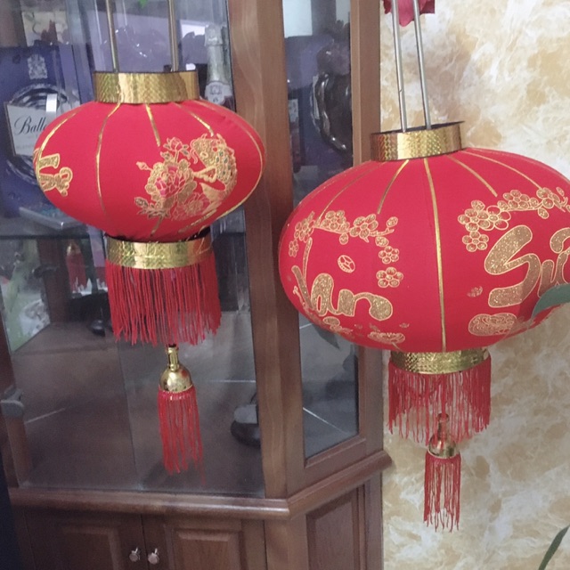ĐÈN LỒNG QUẢ CẦU ĐỎ 40CM TRANG TRÍ TẾT