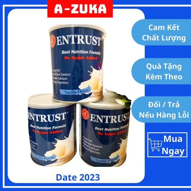 [HOT] COMBO 3 Lon Sữa Entrust Dành Cho Người Tiểu Đường 400g - AZUKA Shop