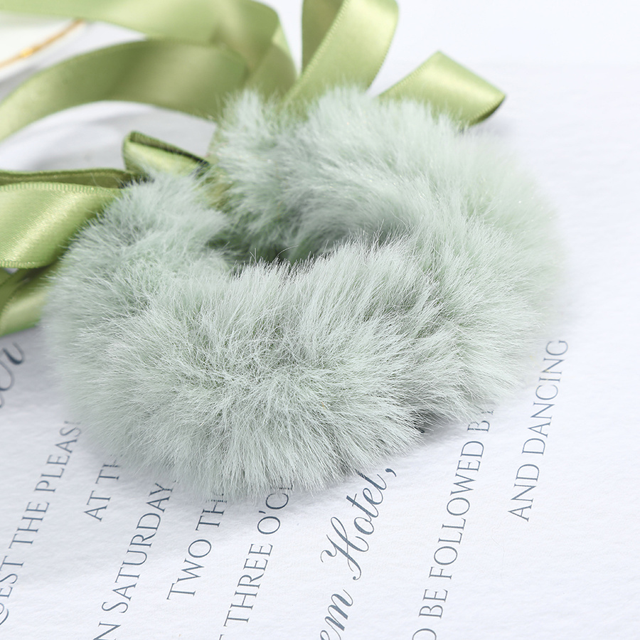 Dây buộc tóc thắt nơ bằng lông mềm thời trang cho nữ