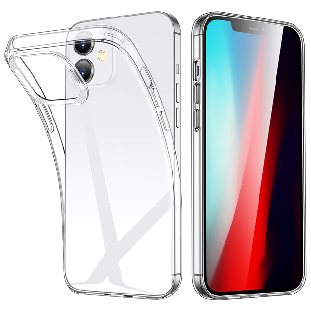Ốp điện thoại silicon siêu mỏng trong suốt mềm mại thích hợp cho iPhone 12 Mini 12 Pro Max/11 12 Pro Max