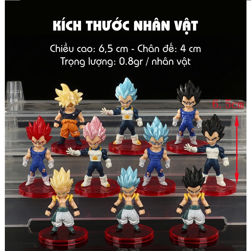 Mô Hình nhân vật Dragon Ball - Bộ 21 Nhân Vật  Sưu tầm, Trang trí bàn làm việc, case máy tính-Bảo Hành 12 Tháng