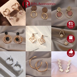 Khuyên Tai ✩ Bông Tai Nữ Hàn Quốc (2) Sành Điệu Thời Trang Chất Liệu Cao Cấp ✩ Hoa Tai - Bibi Accessories