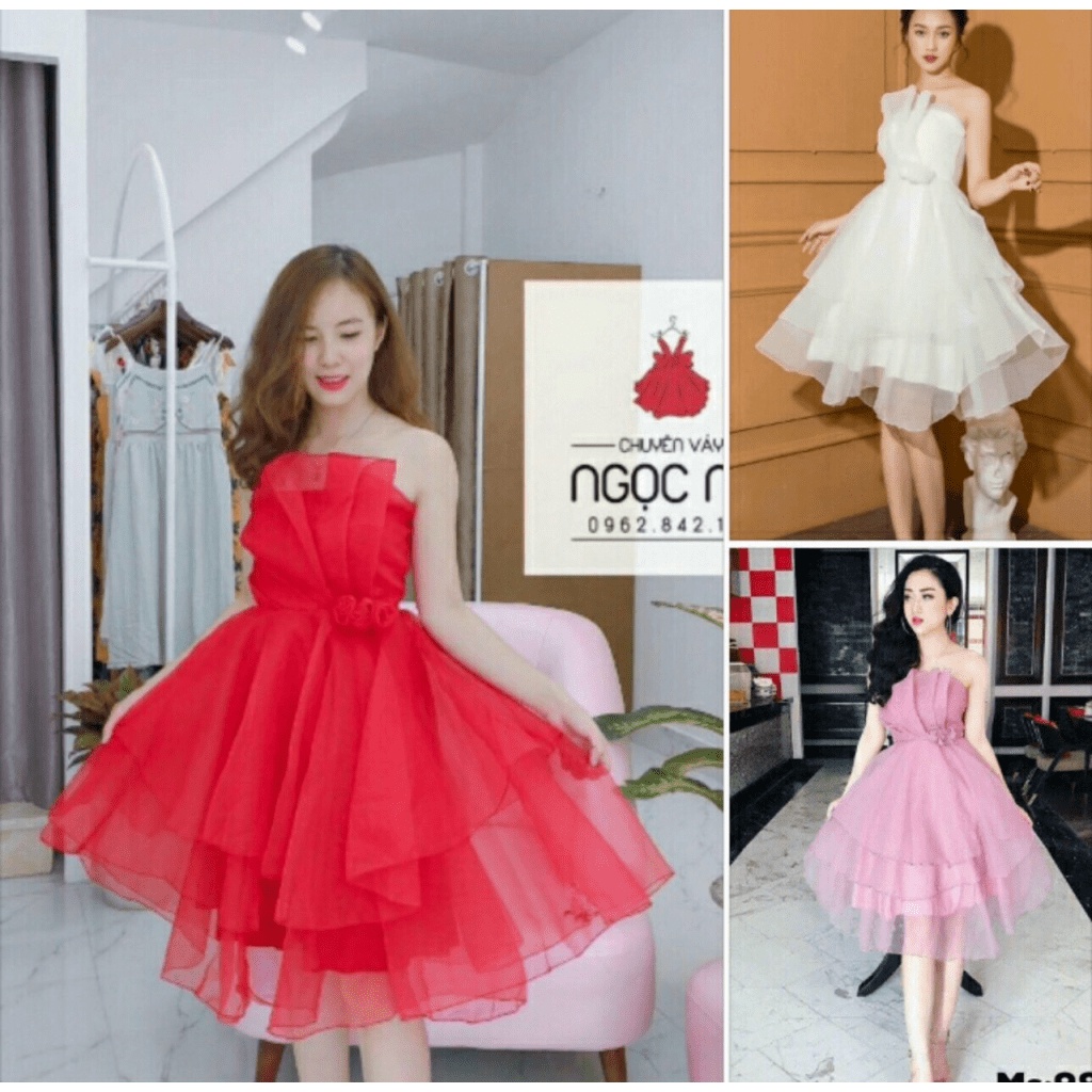 ĐẦM XÒE LƯỚI XẾP KIỂU CÔNG CHÚA SIÊU ĐẸP PU