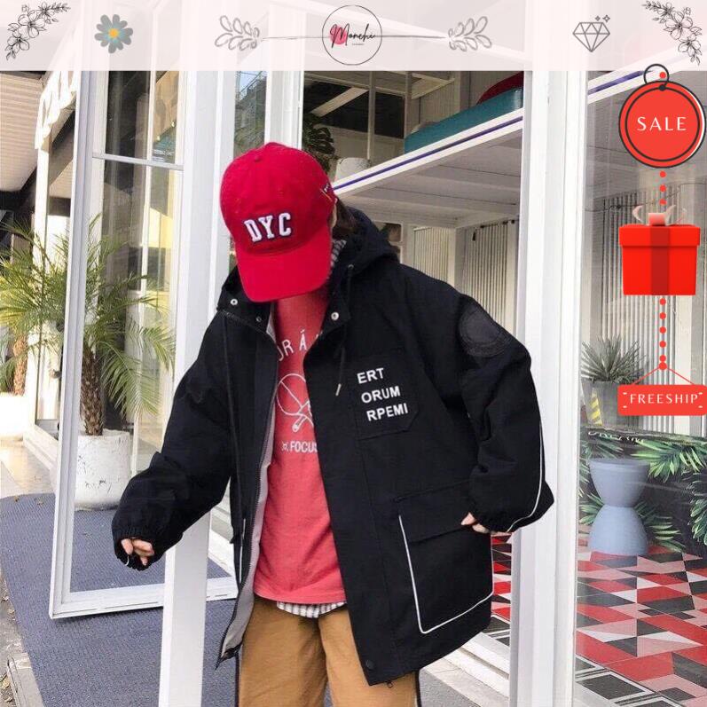 Áo Khoác Kaki ERT Lót Lụa In Chữ Khóa Kéo 2 Túi Trước Dáng Rộng 4 Màu Freesize | BigBuy360 - bigbuy360.vn