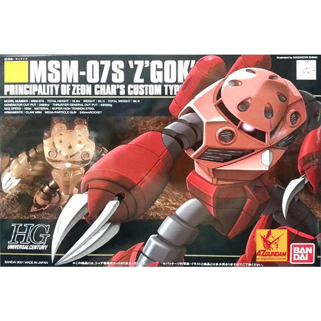 Mô Hình Gundam HG MSM 07S Z Gok Z'gok Series HGUC Tỉ Lệ 1/144