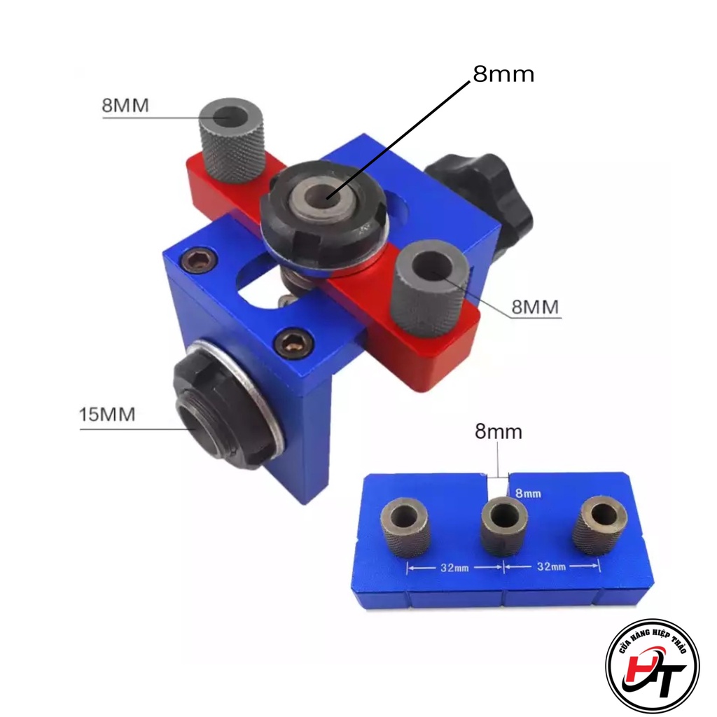 Bộ cữ khoan ốc cam đầy đủ cử khoan liên kết chốt gỗ 08350 bản full BCKOC-DD