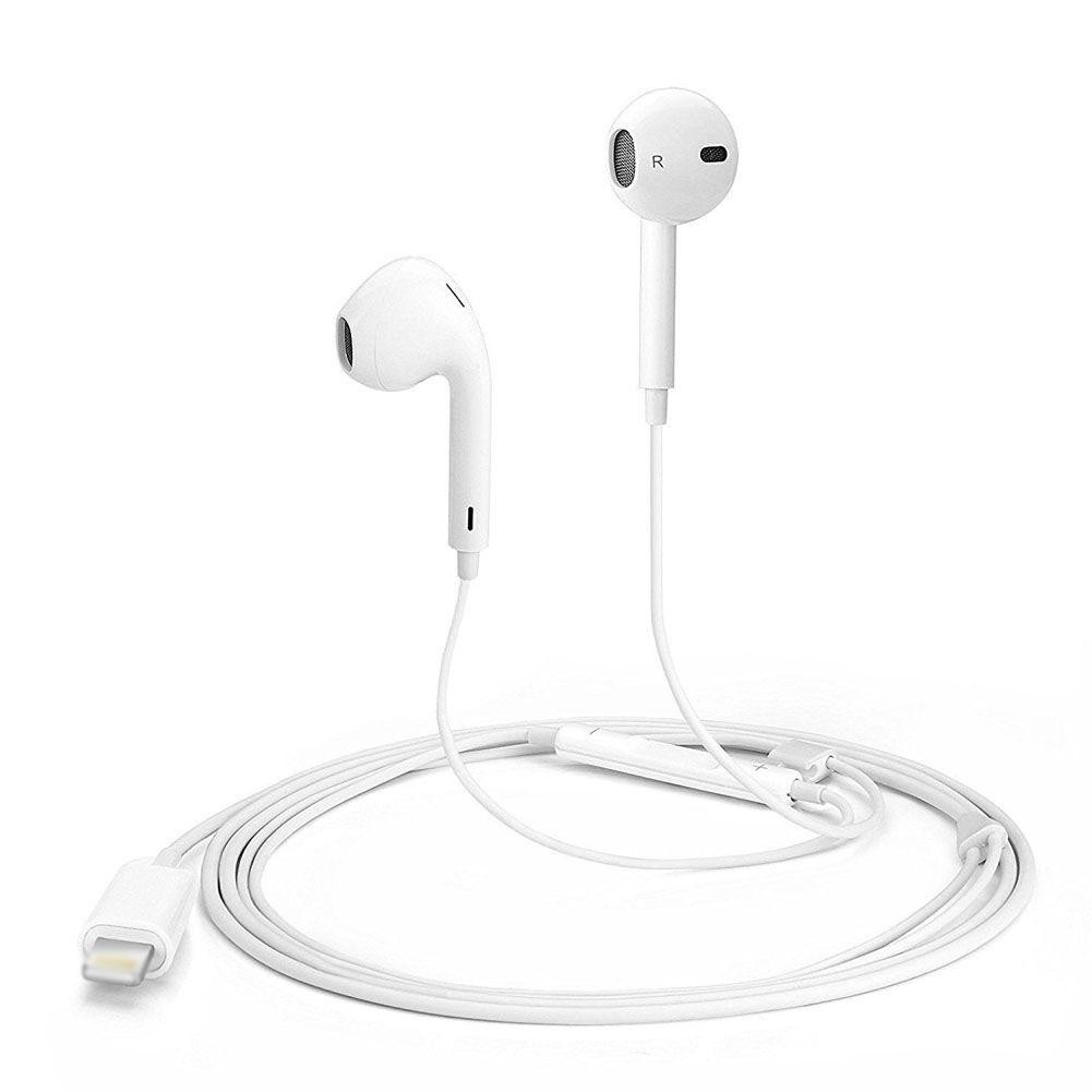 iPhone 8 7 Plus For iOS Apple Earphone Headset Wired Headphone with Mic