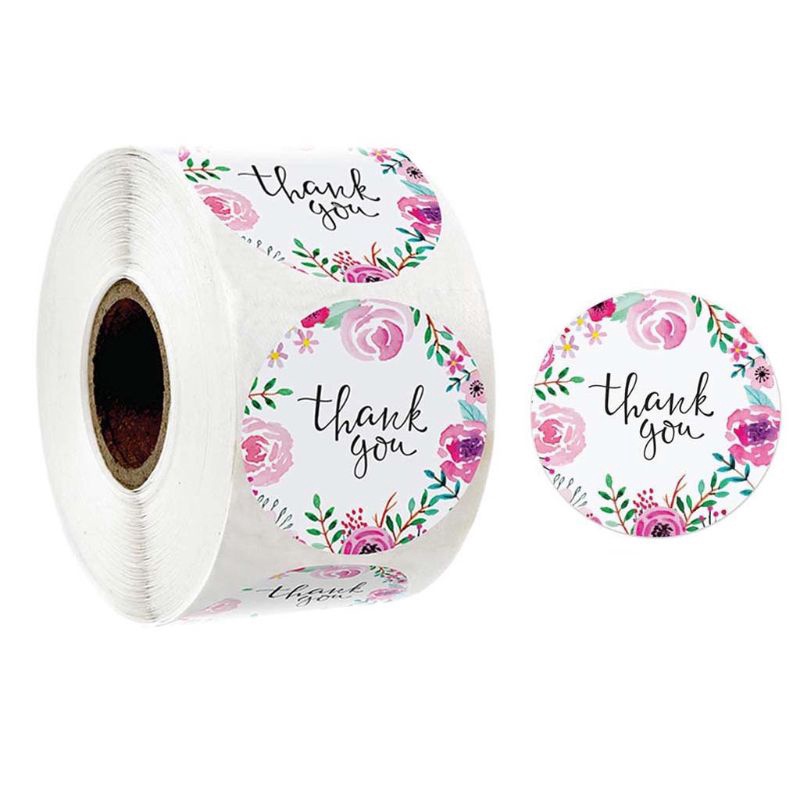 Miếng Dán Niêm Phong Bao Thư In Chữ thank you Xinh Xắn