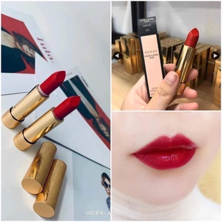 Son Gucci 504 Myra Crimson Màu Đỏ Đậm – Satin Lipstick