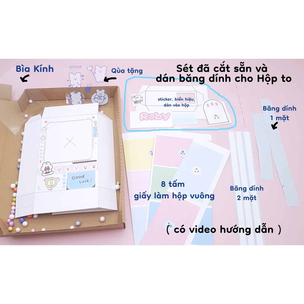 Mô hình Hộp Lucky Box bằng giấy bìa