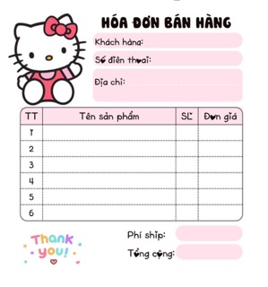 Combo 3 Hoá đơn mini 1 liên và 2 liên