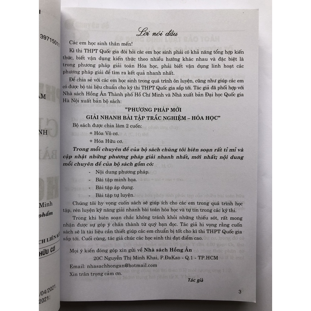 Sách - Phương pháp mới giải nhanh bài tập trắc nghiệm Hóa hữu cơ