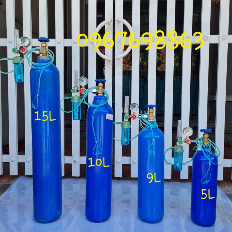 Full bộ bình oxy y tế 5Lít sử dụng ngay