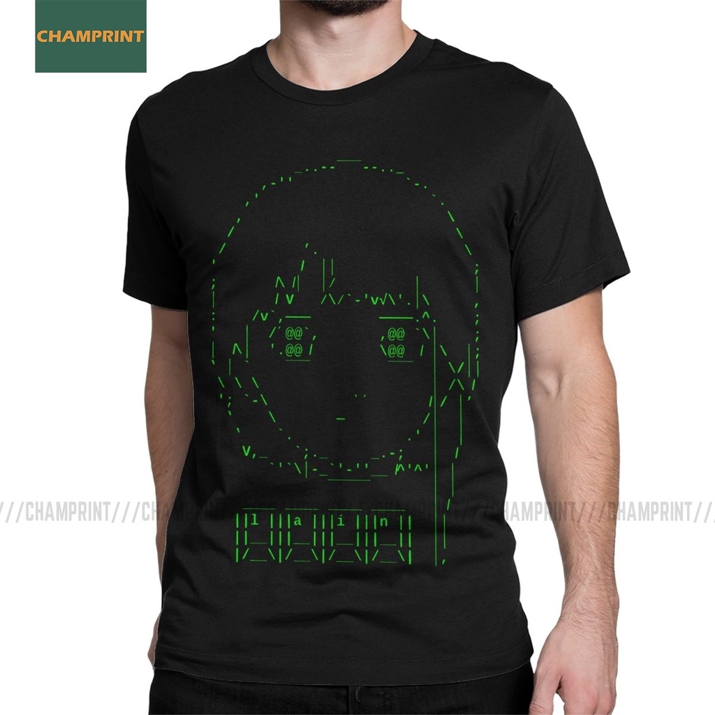 ASCII Nối Tiếp Thí Nghiệm Lain Áo nam Glitch Iwakura Manga Weeb Girl Sci Fi Cotton Tee Áo Sơ Mi Cổ T