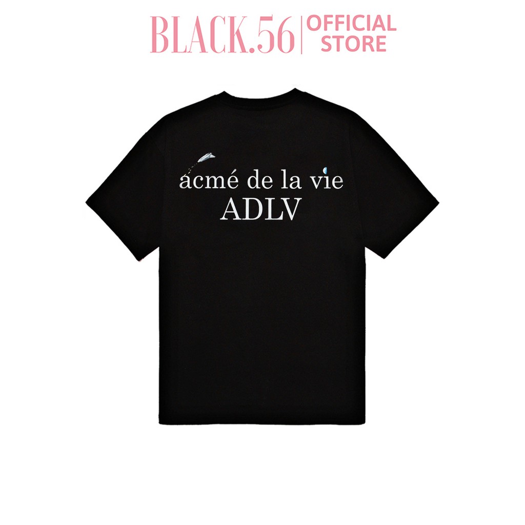 Áo thun unisex ADLV-ASTRONAUT TRIO , áo thun nữ form rộng tay lỡ chất cotton cá tính , BLACK56 M130