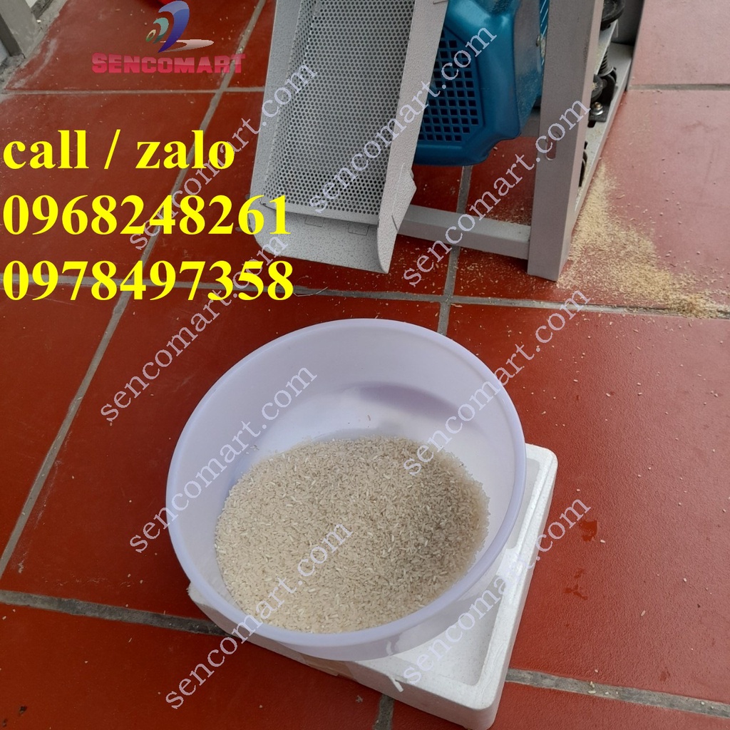 Máy xát lúa, xát gạo mini gia đình Sencomart.