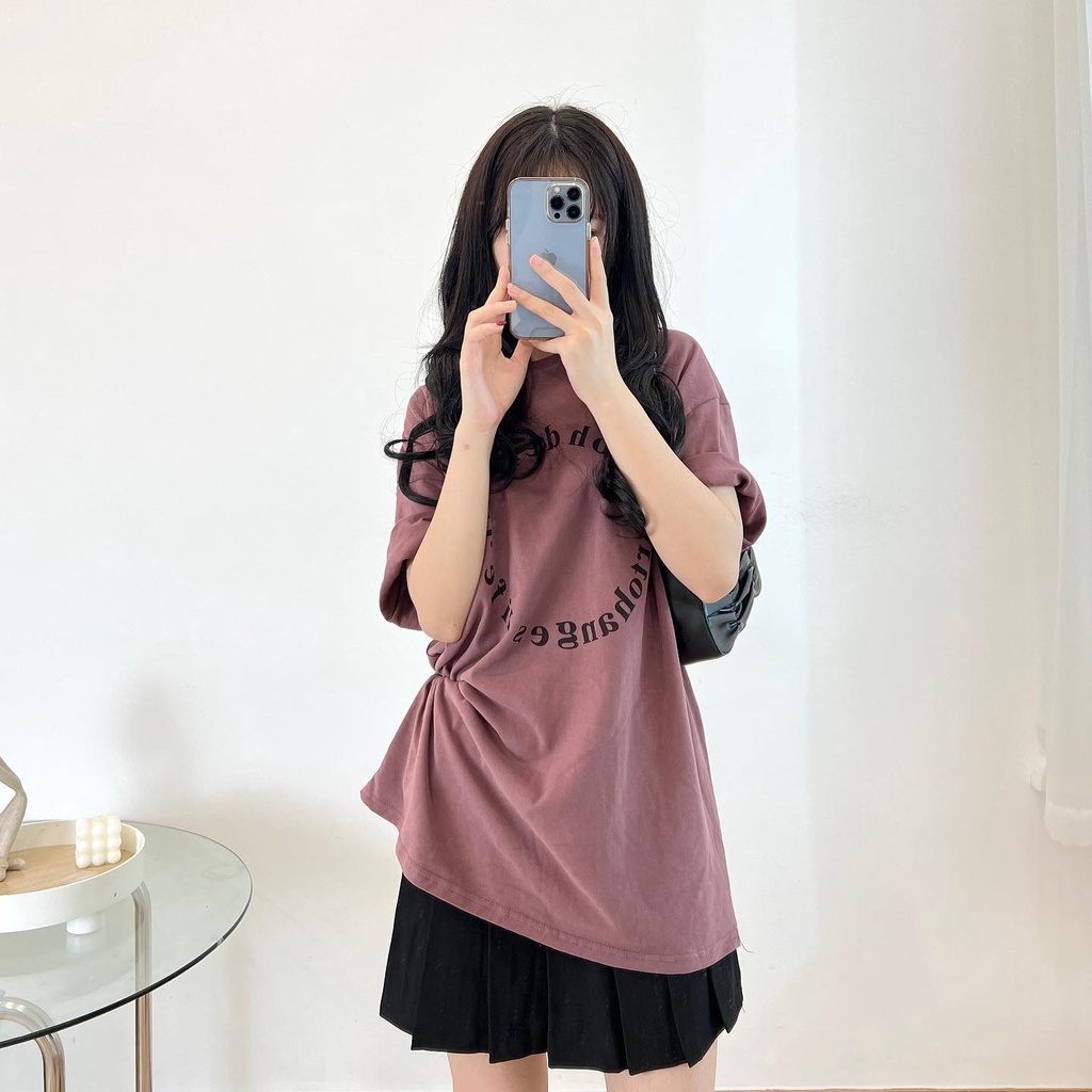 Áo thun 3158 chữ vòng tròn quảng châu thời trang nữ Miho house