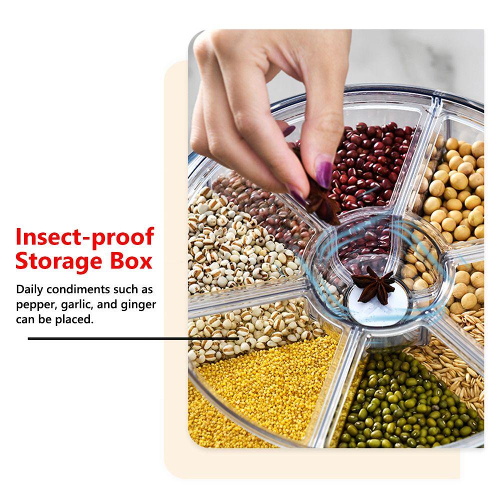 MELODG Hộp Đựng Gạo 6 Ngăn Sức Chứa Lớn Đa Năng