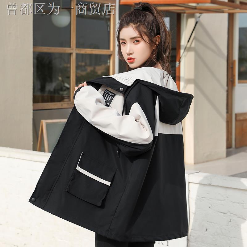 Áo Khoác Có Nón Dáng Rộng Thời Trang Mùa Xuân Phong Cách Hàn Quốc Cho Nữ