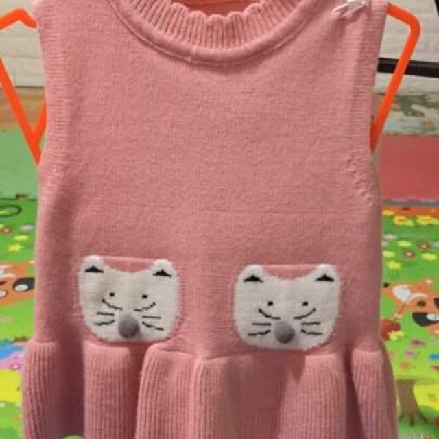 Váy gile len mịn quảng châu cho bé