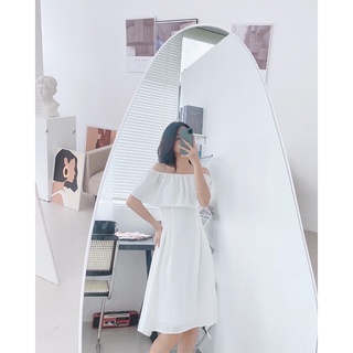 váy trễ vai chiết ly eo