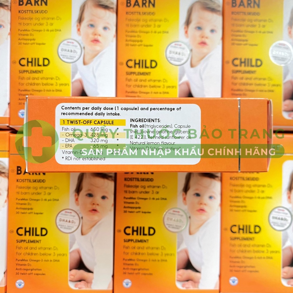 Dầu cá kim cương, DHA và vitamin D3 cho bé từ 1 tháng tuổi - Lifeline Care Barn