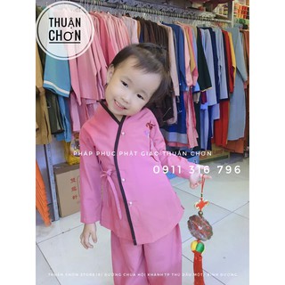 Đồ lam đi chùa cho bé gái / đồ bộ phật tử cho bé ( THUẬN  CHƠN  STORE )