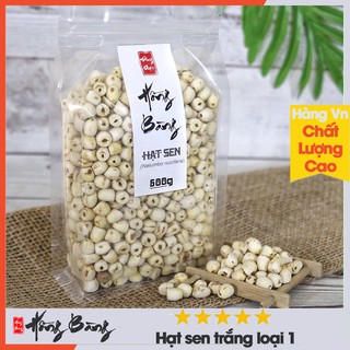 HẠT SEN SẤY_500g Hồng Bàng (hạt sen trắng khô bỏ tim nấu chè dưỡng nhan, nấu cháo ăn dặm cho bé bổ dưỡng đẹp da)