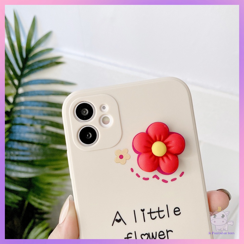 3D Flowers Liquid Silicone Rubik's Cube Phone Caing for Xiaomi 8 9 10 10Pro 10 Lite 11 CC9P Redmi K20/K20P K30P K40/K40P Note 9 4G Note 9 5G Note 9S Case Cover with Camera Protection