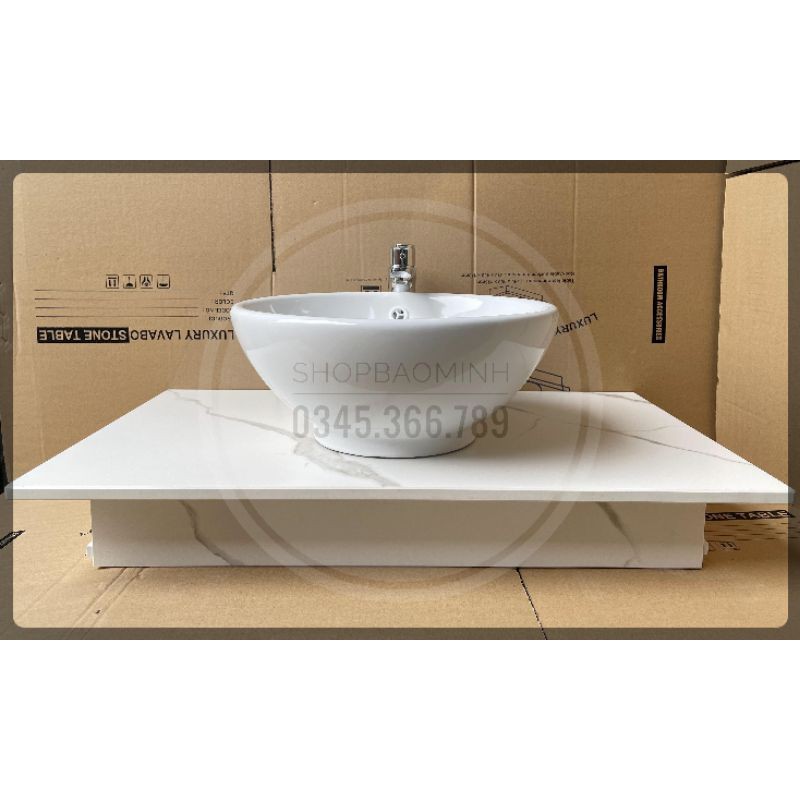 Chậu rửa mặt - Lavabo bát đặt bàn 2005 size lớn (KT 41x17cm)