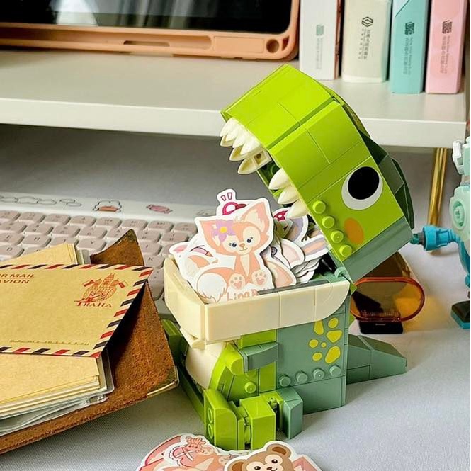 Đồ chơi lắp ráp hình hộp bút khủng long JAKI