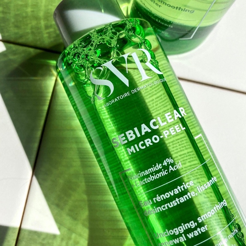 Nước hoa hồng toner SVR SEBIACLEAR MICRO PEEL giảm mụn và thâm kiềm dầu