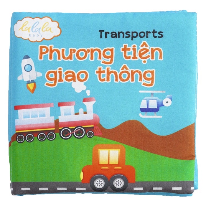 Đồ Chơi Giáo Dục Sớm Sách Vải Phương Tiện Giao Thông - Cho Bé Phát Triển Đa Giác Quan - Lalala baby