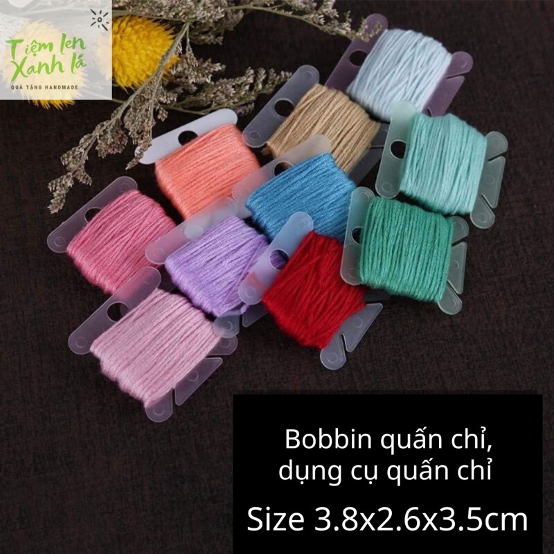 Bobbin quấn chỉ, dụng cụ quấn chỉ thêu tiện dụng bằng nhựa