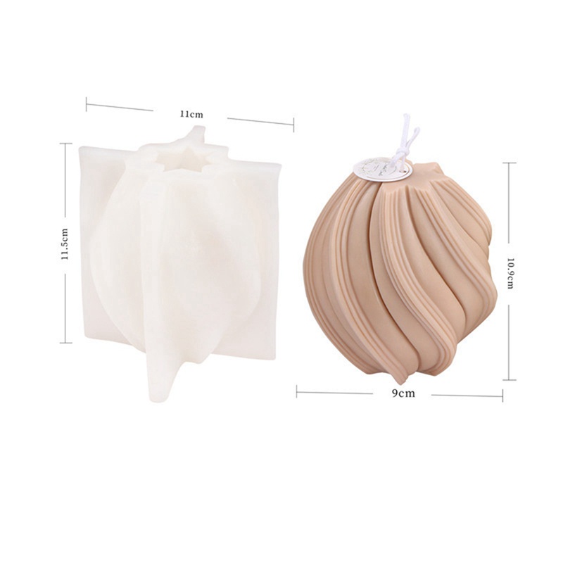 Khuôn Làm Nến Bằng Silicone Họa Tiết Gợn Sóng Nghệ Thuật Hiện Đại