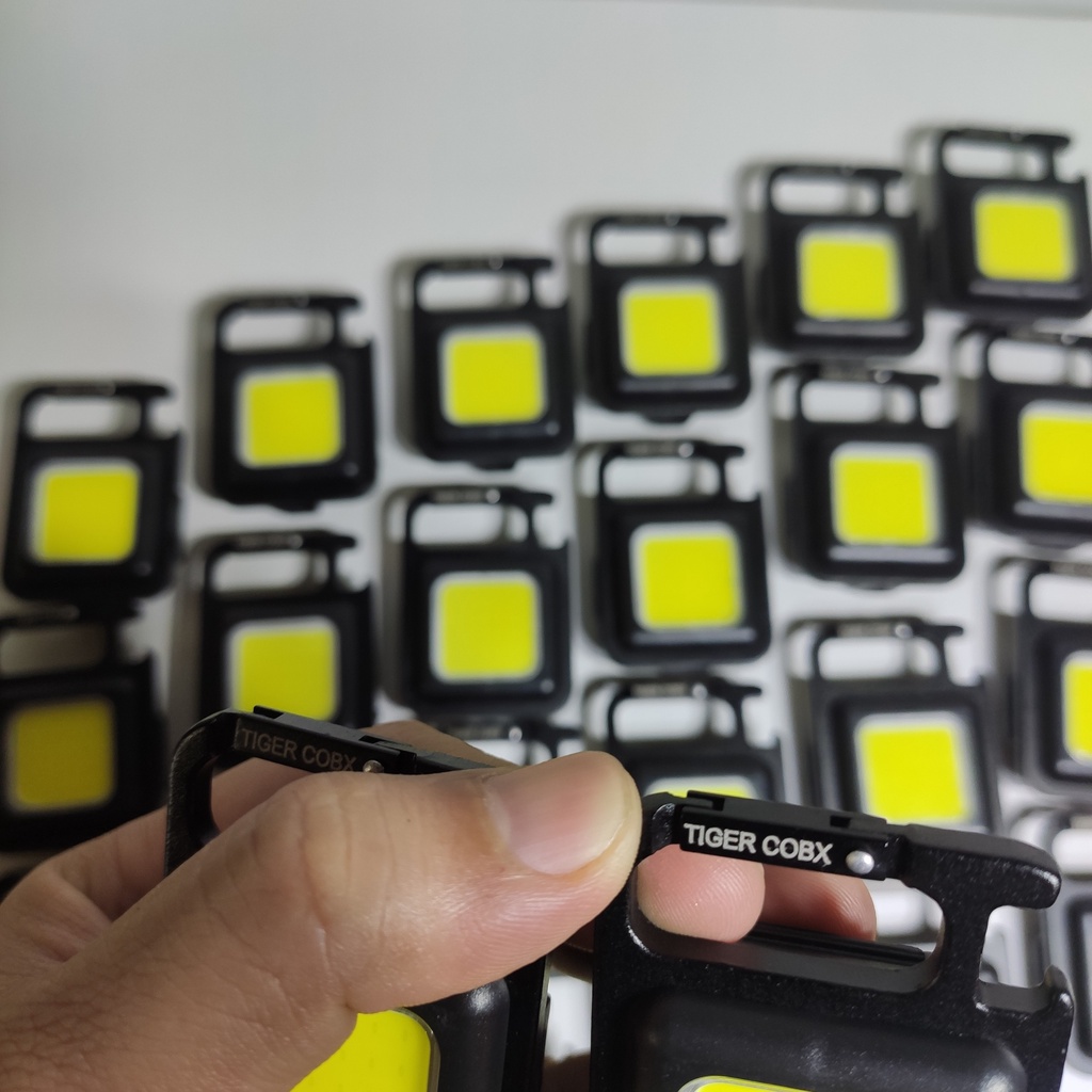 Đèn Pin Mini Led TIGER COBX Đa Năng Siêu Sáng Tiện Lợi, Có Móc Khóa Có Thể Sạc Lại
