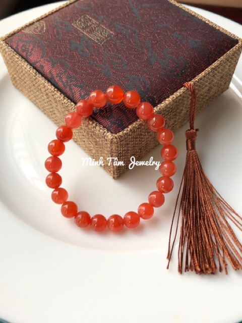 Vòng tay mã não Vip cỏ bốn lá bạc-Minh Tâm Jewelry