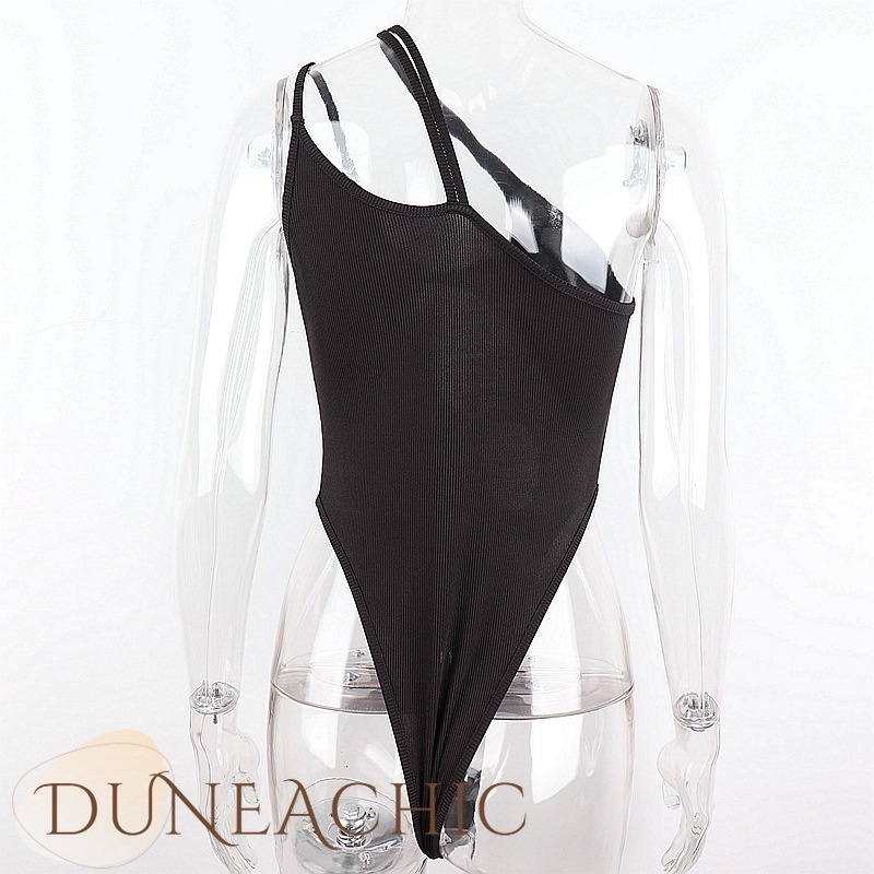 DUNEA Bộ Áo Liền Quần Không Tay Màu Trơn Thiết Kế Độc Đáo Dành Cho Nữ